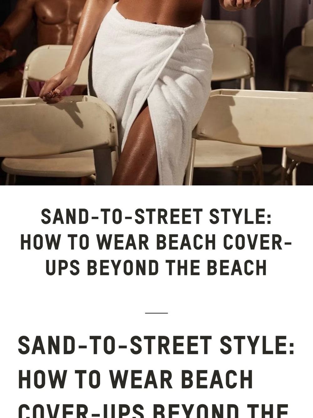 SKIMS LONG White Wrap Sarong Beach Cover-Up XL